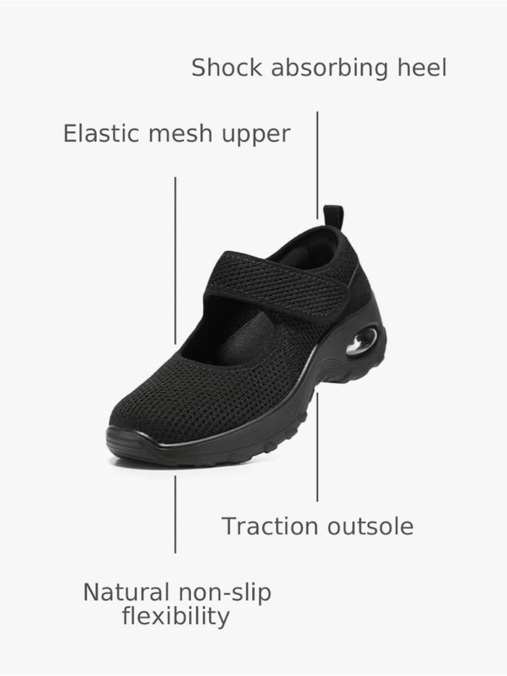 Women’s Black Mary Jane Slip-On Sneaker - Picture 6 of 11